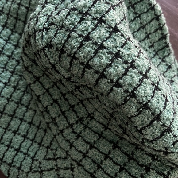 NWT Lulus Posh Trend Mint Green Boucle Plaid Textured Women’s Bucket Hat - Picture 3 of 5